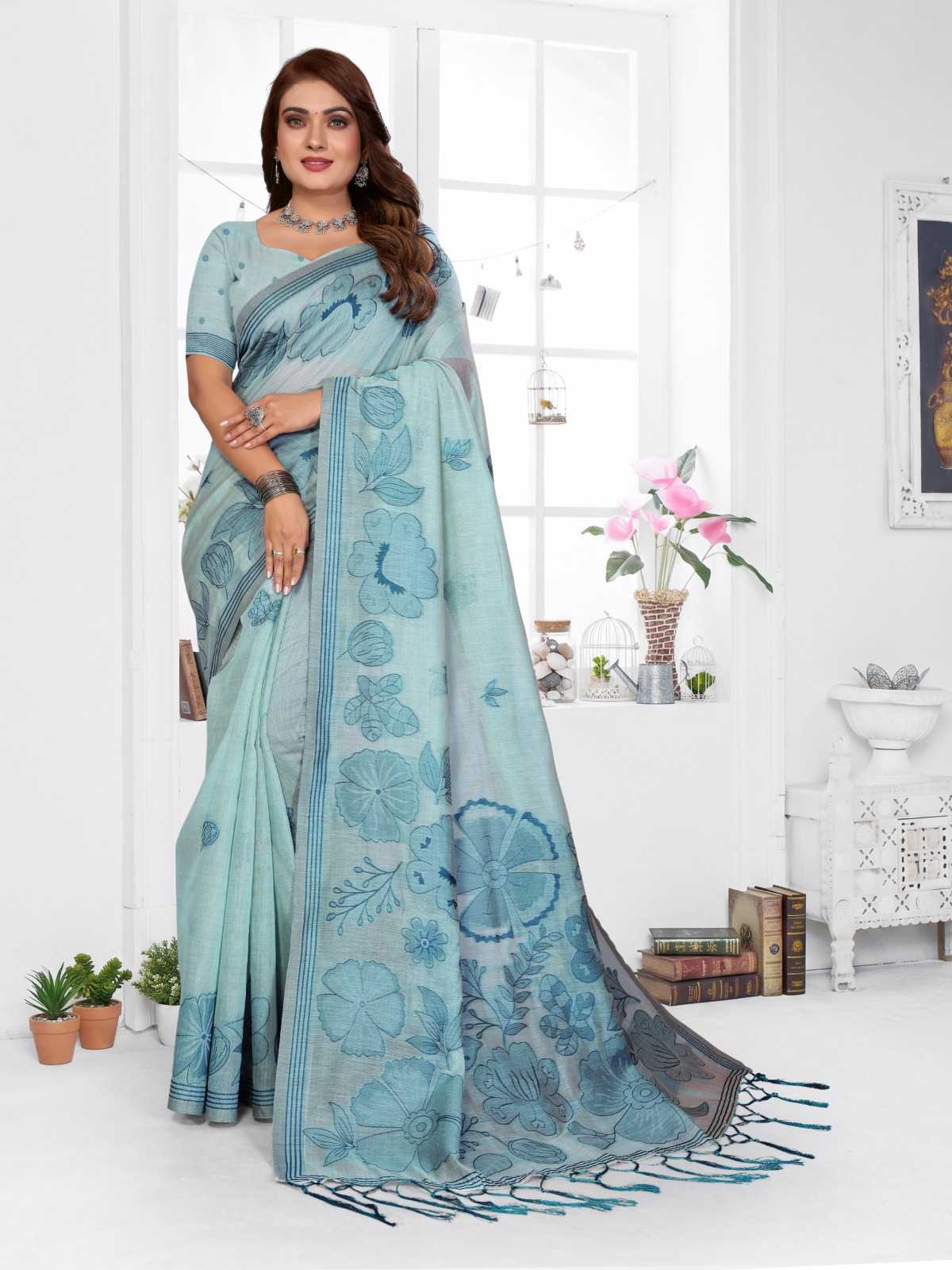 Juhi Cotton Linen Saree