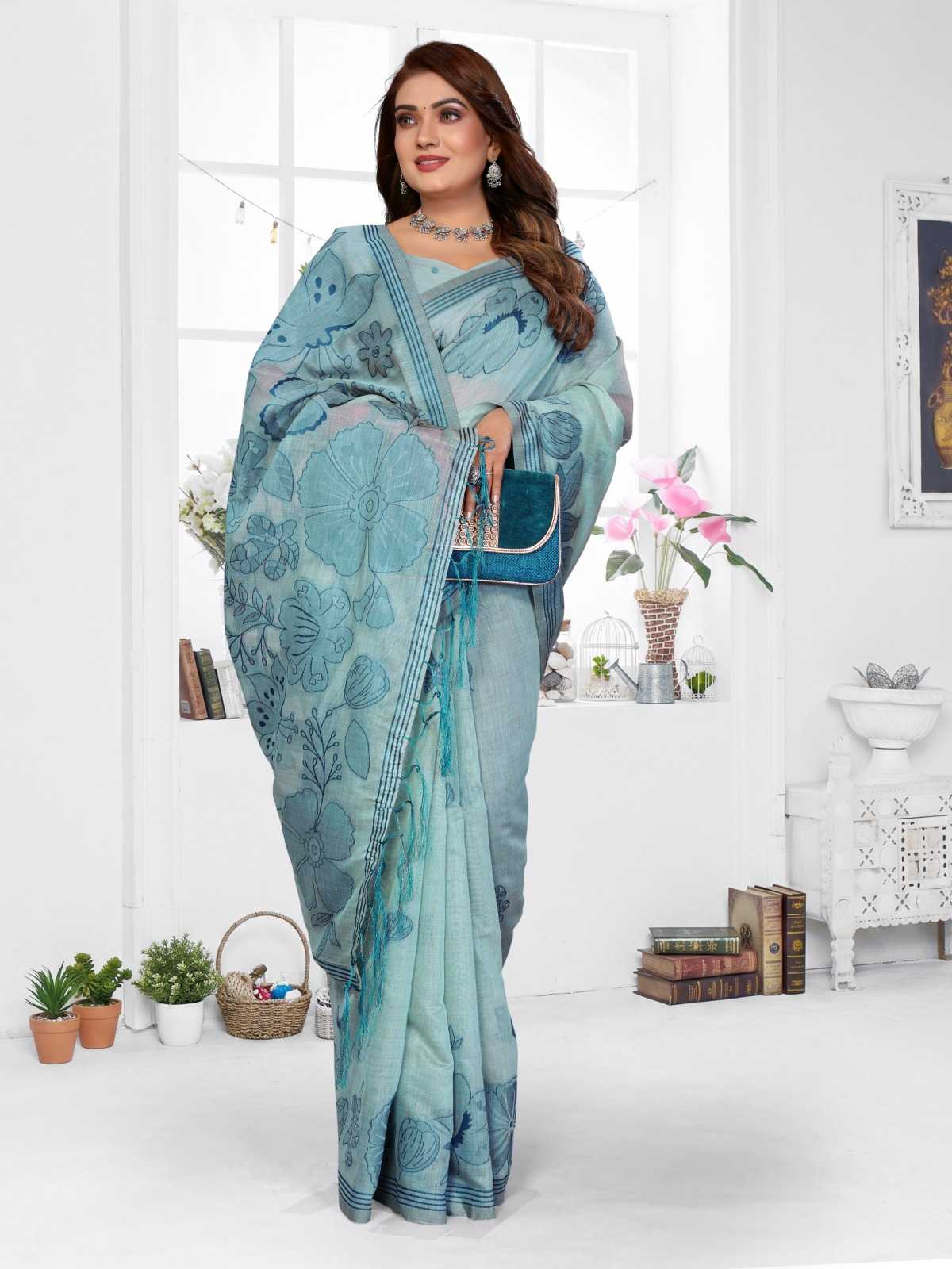 Juhi Cotton Linen Saree