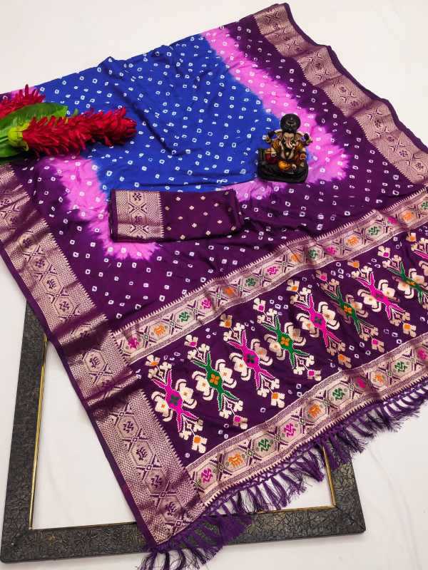 Mahira Soft Silk Bandhani Bandhej Saree