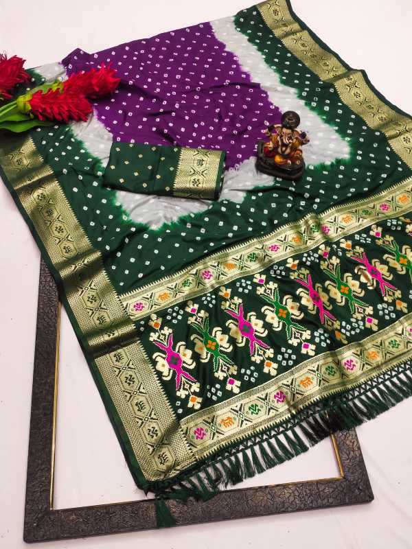 Mahira Soft Silk Bandhani Bandhej Saree
