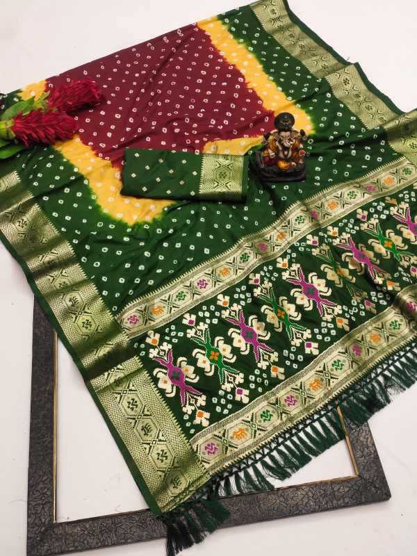 Mahira Soft Silk Bandhani Bandhej Saree