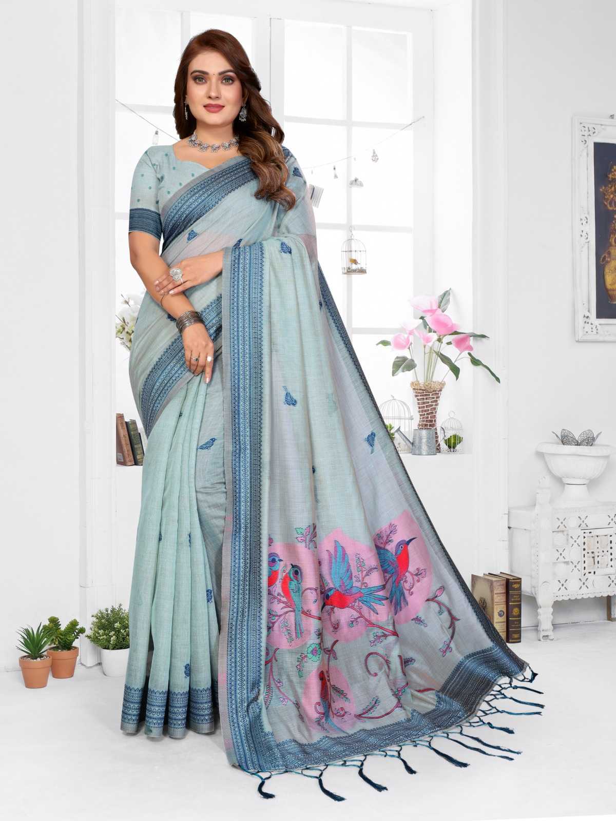 Manchali Cotton Jacquard Saree