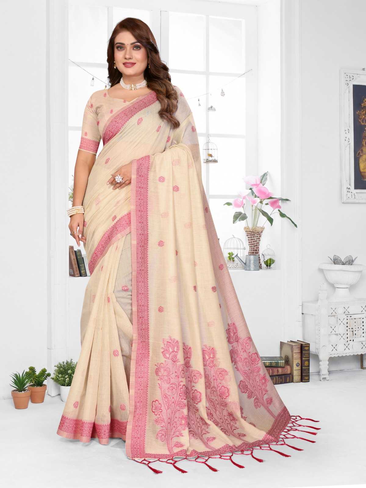 Parmeshwari Cotton Jacquard Saree
