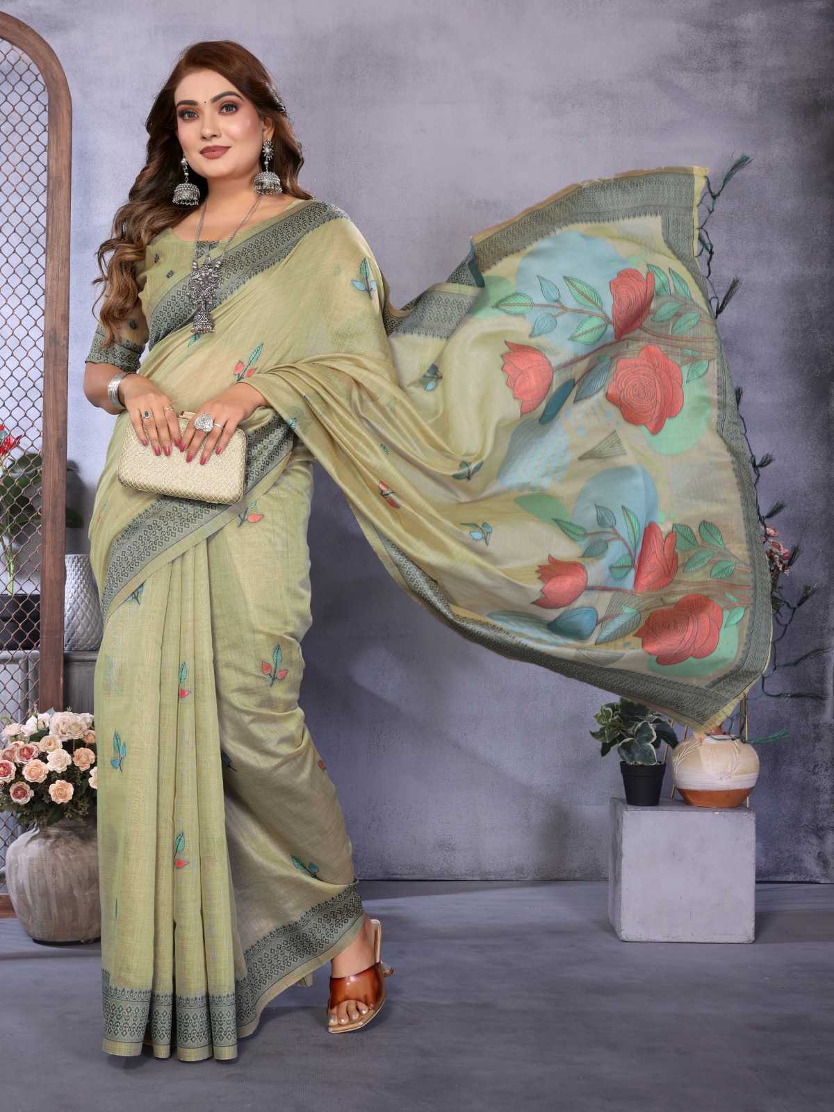 Pratibha Cotton Jacquard Saree