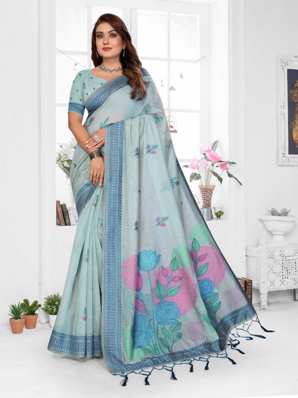 Pratibha Cotton Jacquard Saree