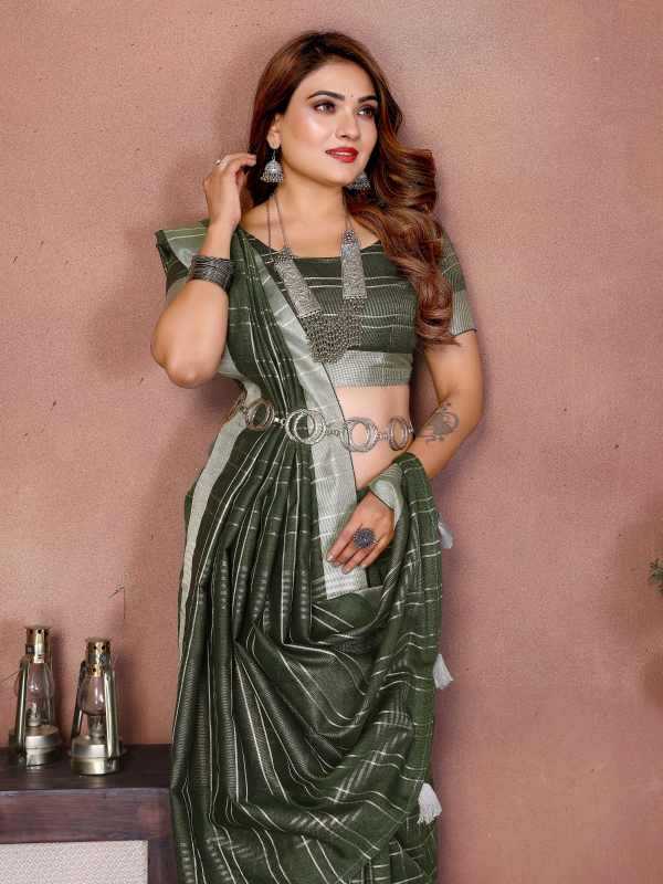 Prisha Linen Designer Saree