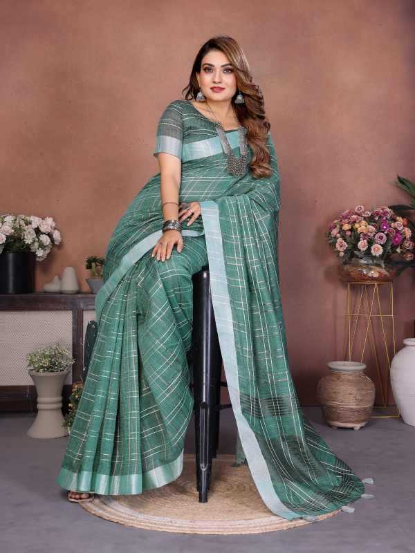 Prisha Linen Designer Saree