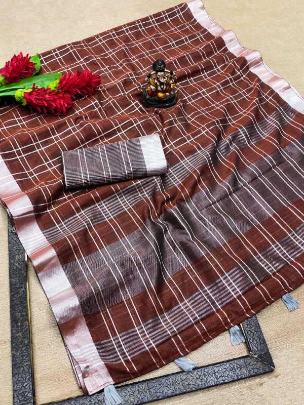Prisha Linen Designer Saree