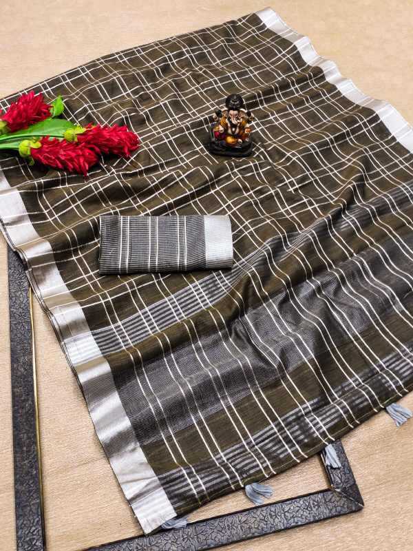 Prisha Linen Designer Saree