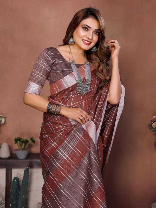 Prisha Linen Designer Saree