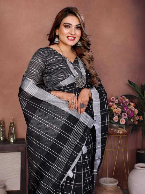 Prisha Linen Designer Saree