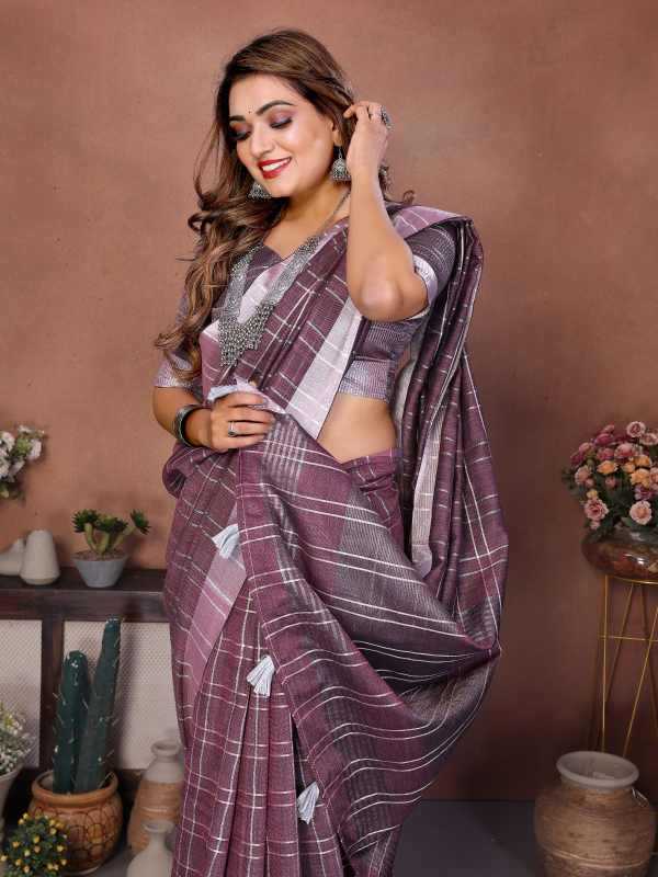 Prisha Linen Designer Saree