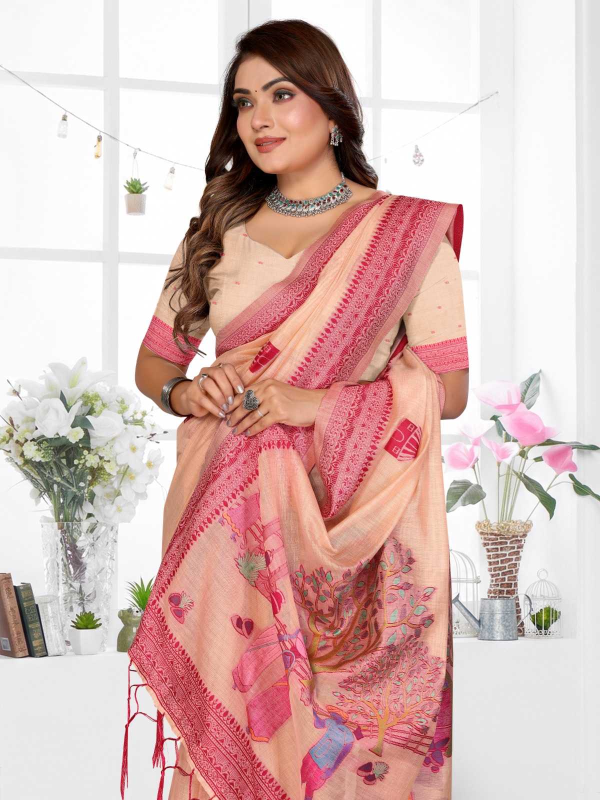 Purva Cotton Jacquard Saree