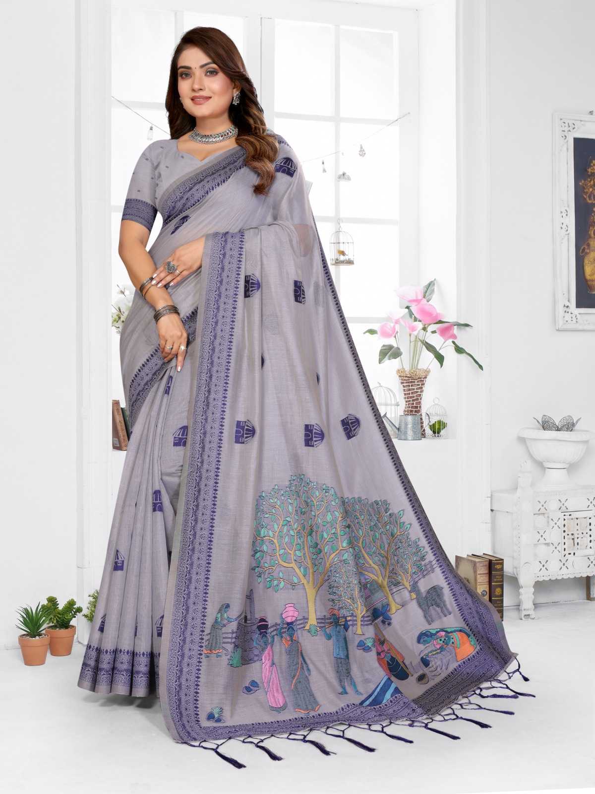 Purva Cotton Jacquard Saree