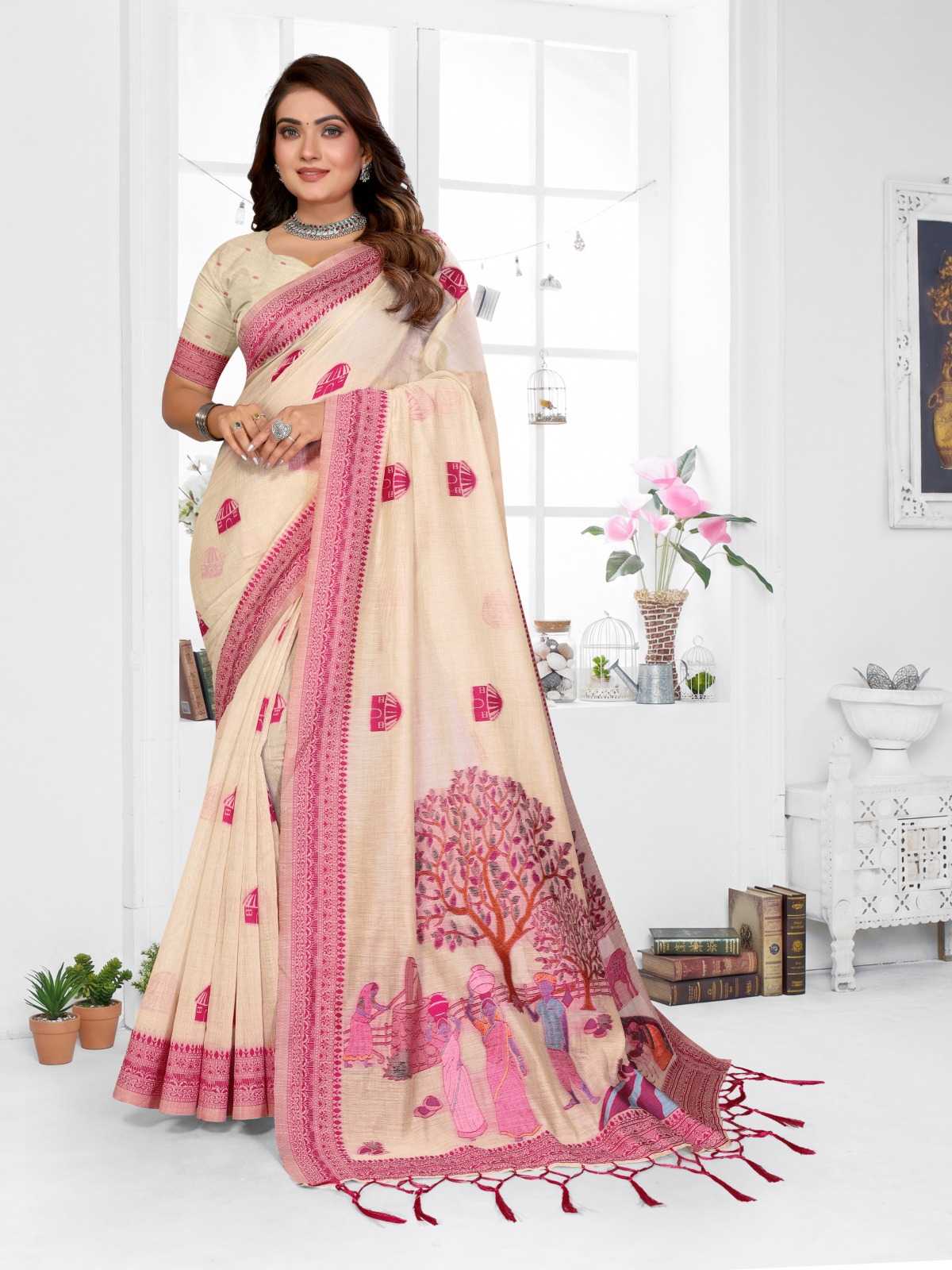 Purva Cotton Jacquard Saree