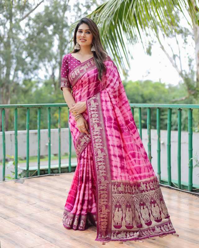 Rangavelly Dola Silk Bandhani Bandhej Saree