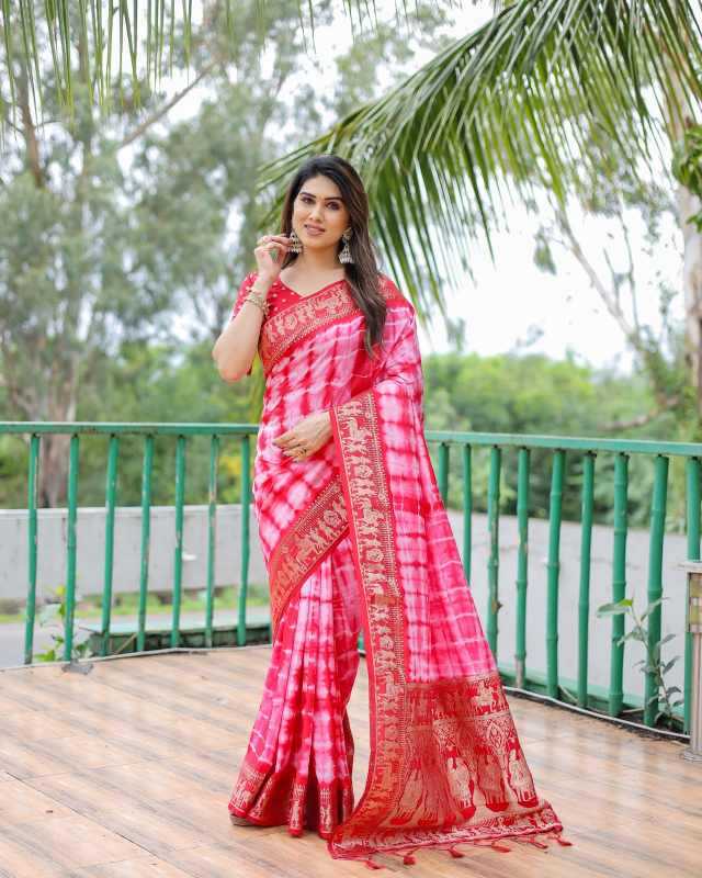 Rangavelly Dola Silk Bandhani Bandhej Saree