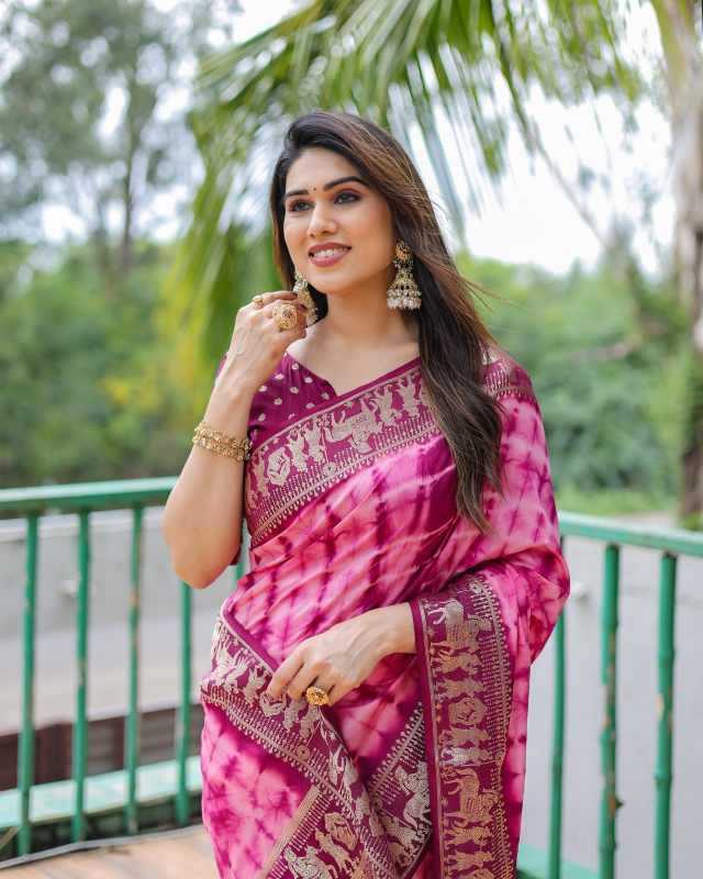 Rangavelly Dola Silk Bandhani Bandhej Saree