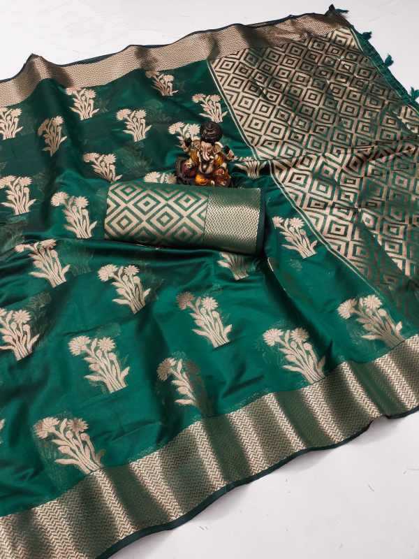 Rivayat Organza Silk Zari Border Saree