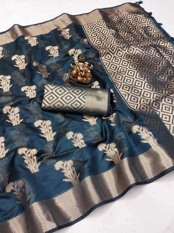 Rivayat Organza Silk Zari Border Saree