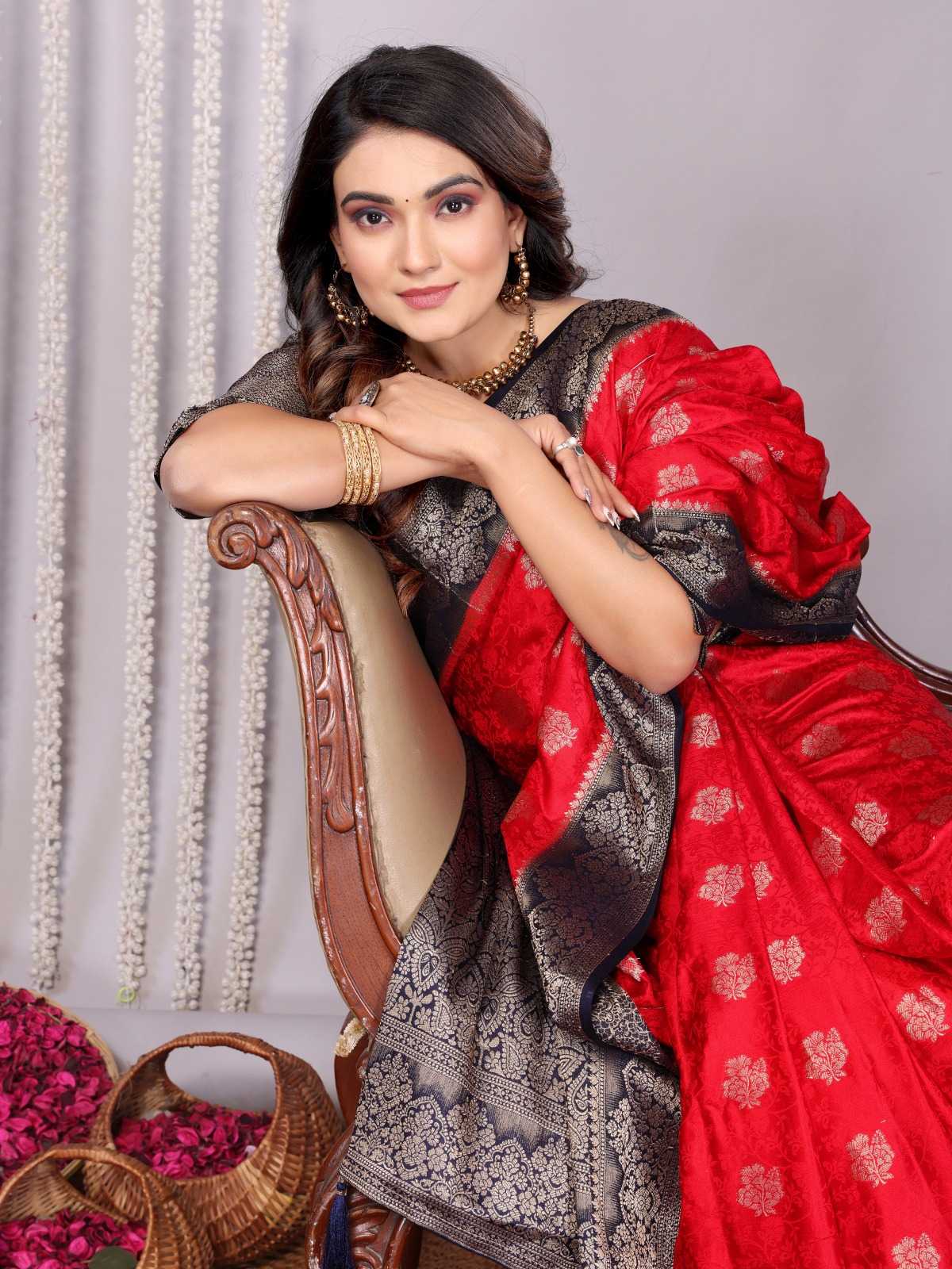 Satin Butta Saree