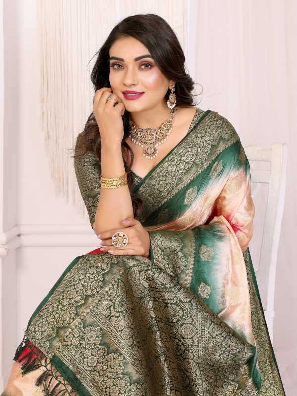 Satrangi Satin Designer Saree