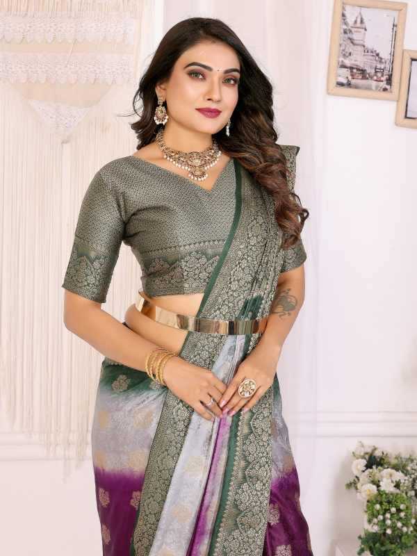 Satrangi Satin Designer Saree