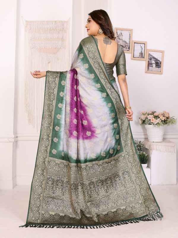 Satrangi Satin Designer Saree