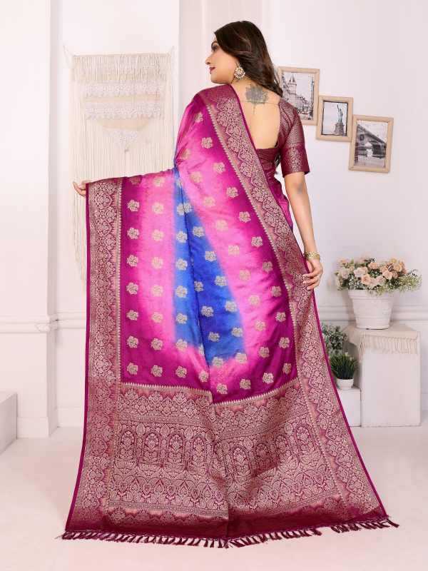 Satrangi Satin Designer Saree