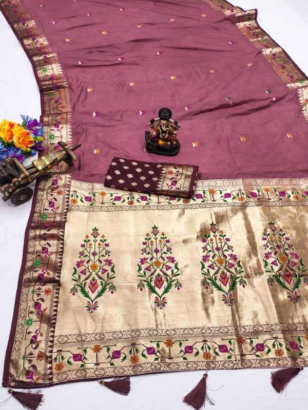 Shabri Paithani Silk Uniform Saree