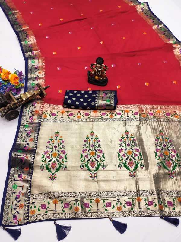 Shabri Paithani Silk Uniform Saree