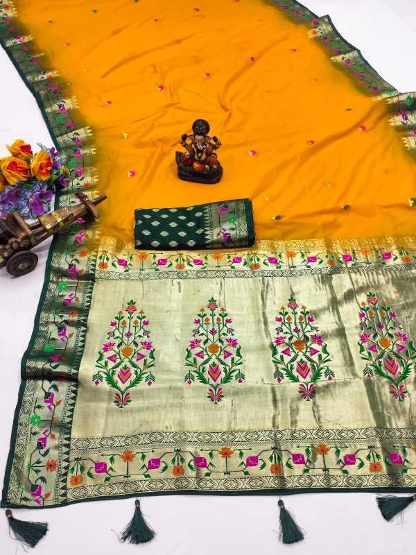 Shabri Paithani Silk Uniform Saree