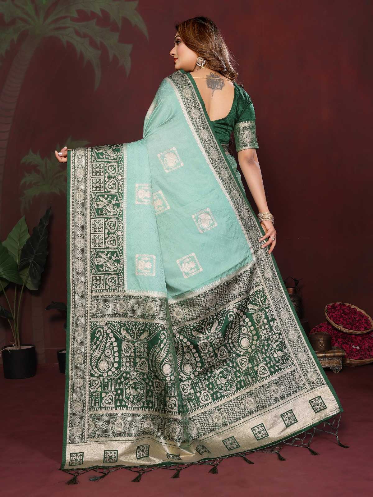 Satin Silk Butta Saree