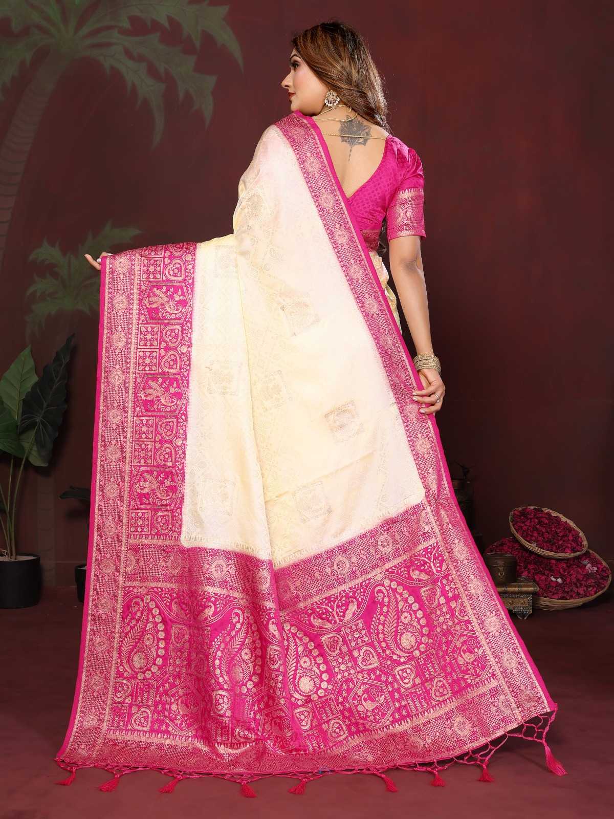 Satin Silk Butta Saree