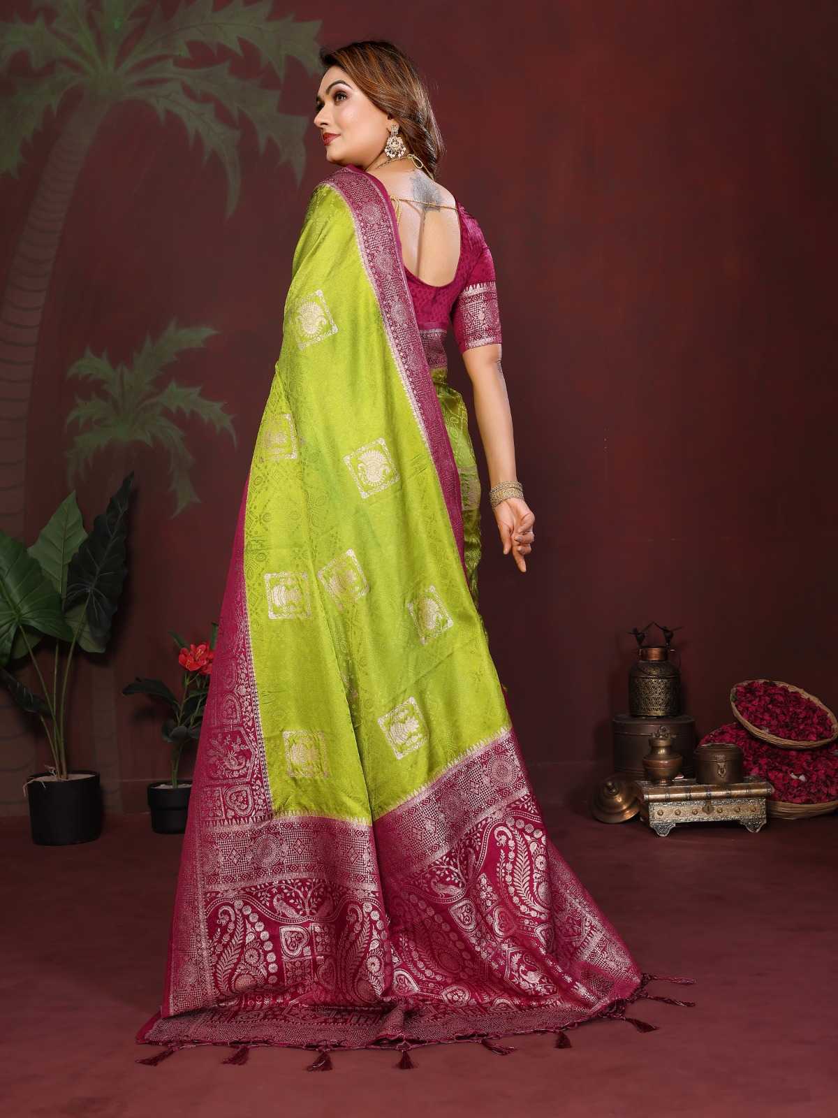 Satin Silk Butta Saree