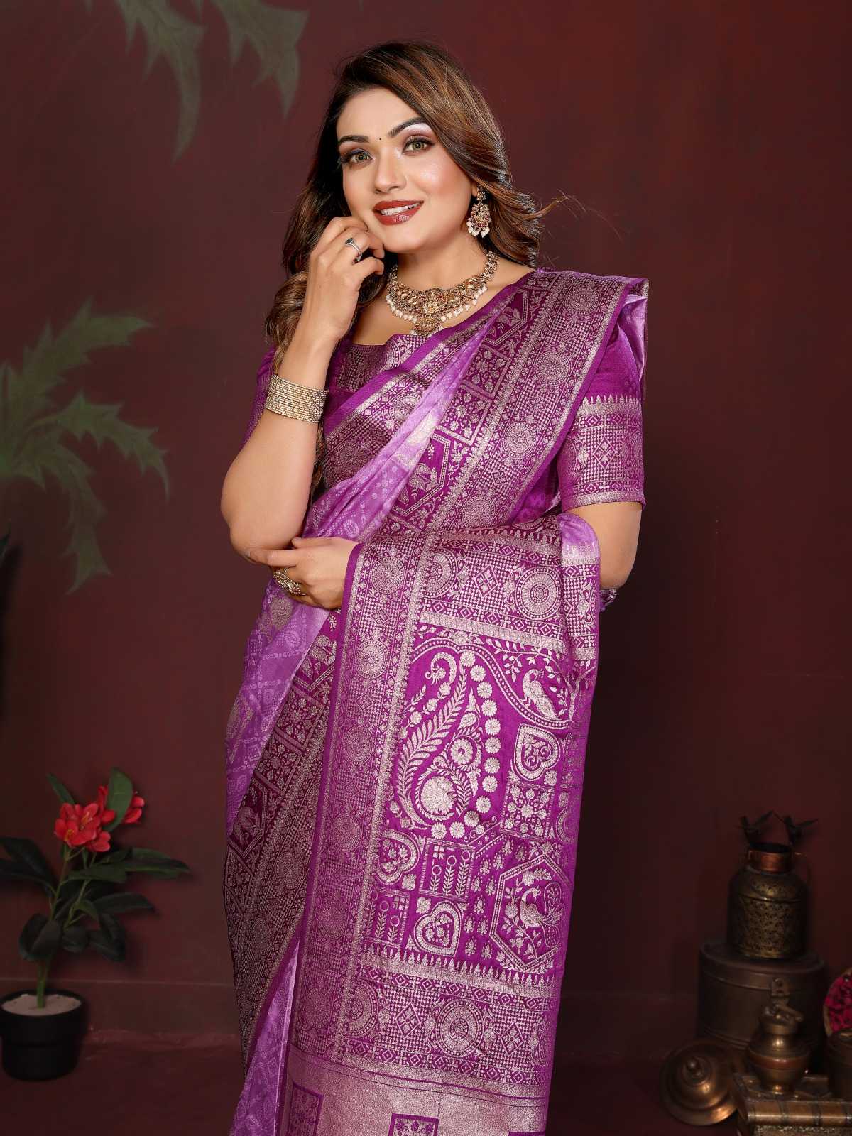 Satin Silk Butta Saree