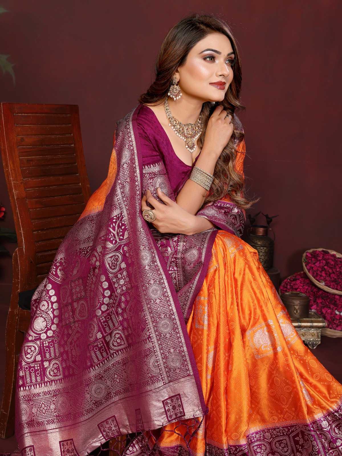 Satin Silk Butta Saree