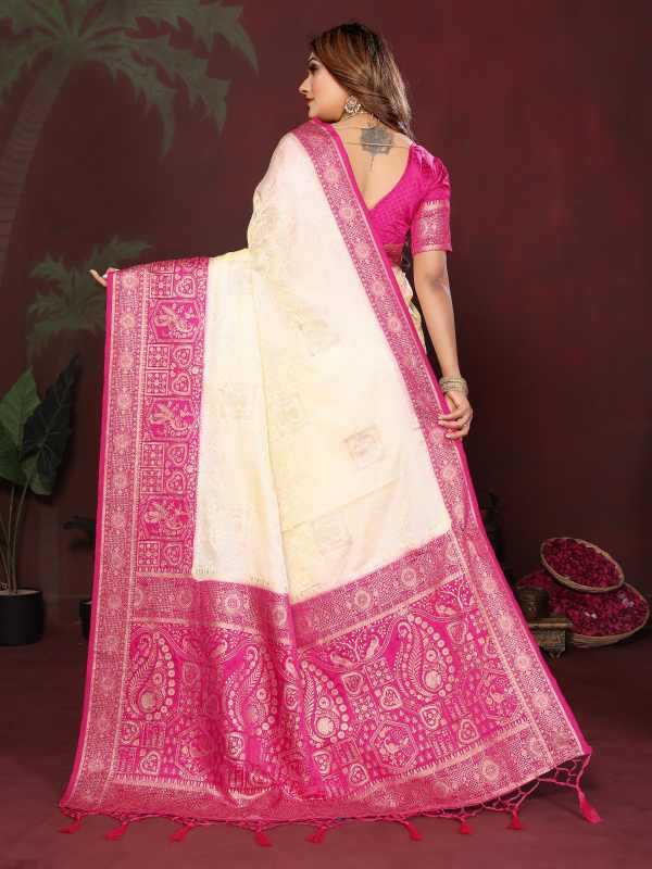 Shrinidhi Satin Silk Zari Border Saree