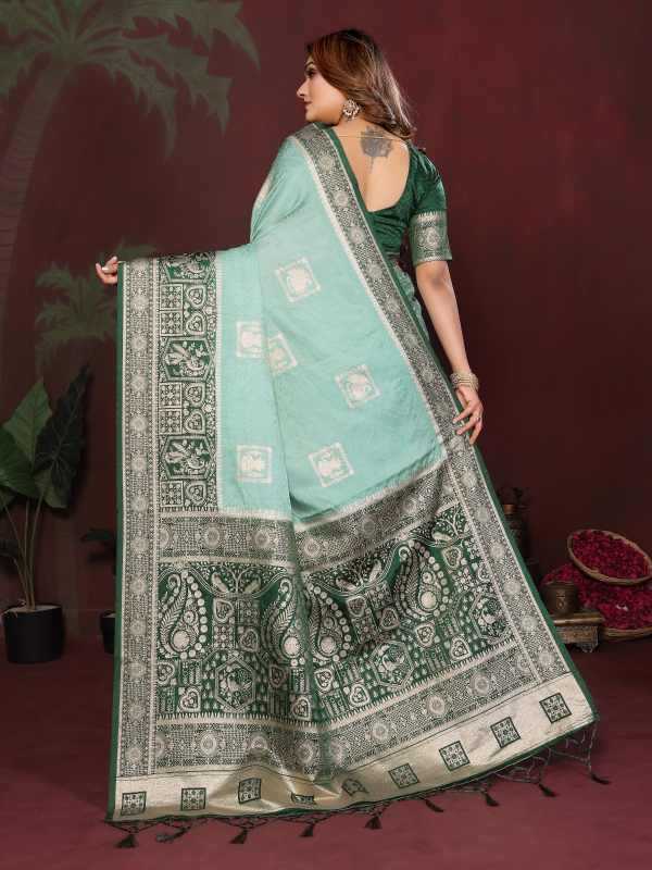 Shrinidhi Satin Silk Zari Border Saree