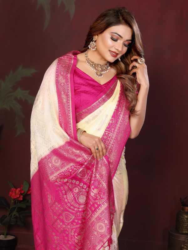 Shrinidhi Satin Silk Zari Border Saree