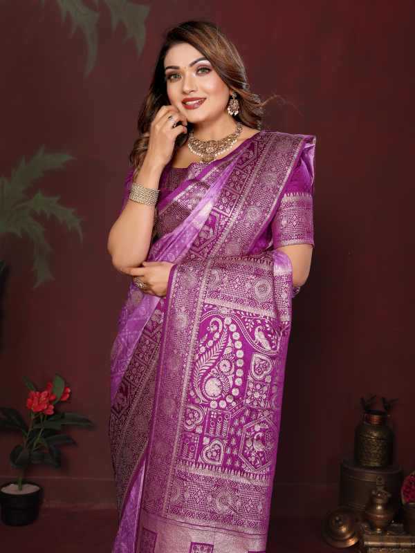 Shrinidhi Satin Silk Zari Border Saree