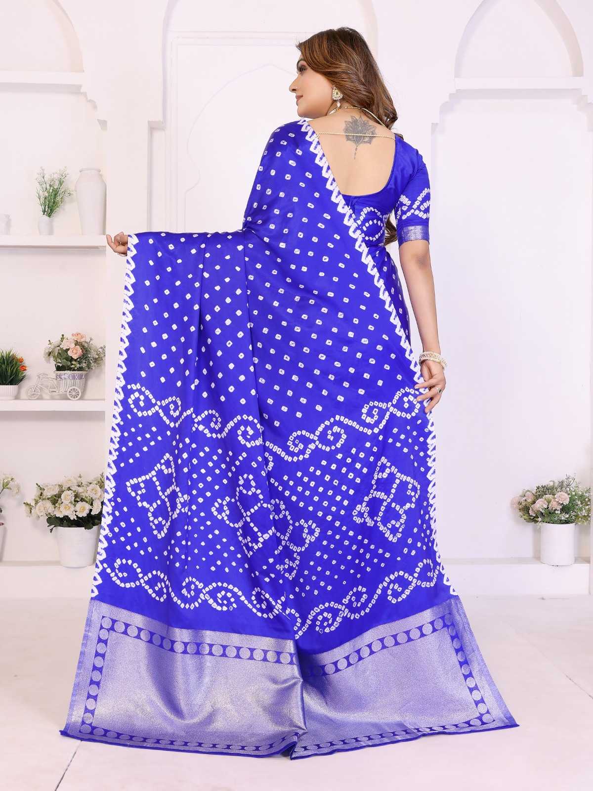 Shwetaki Satin Gota Patti Saree