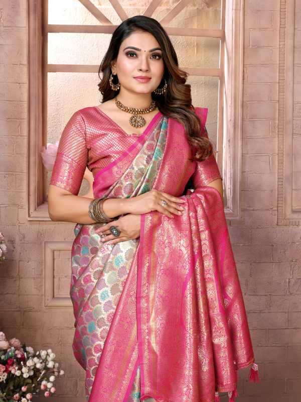Somya Banarasi Soft Silk Party Wear Saree