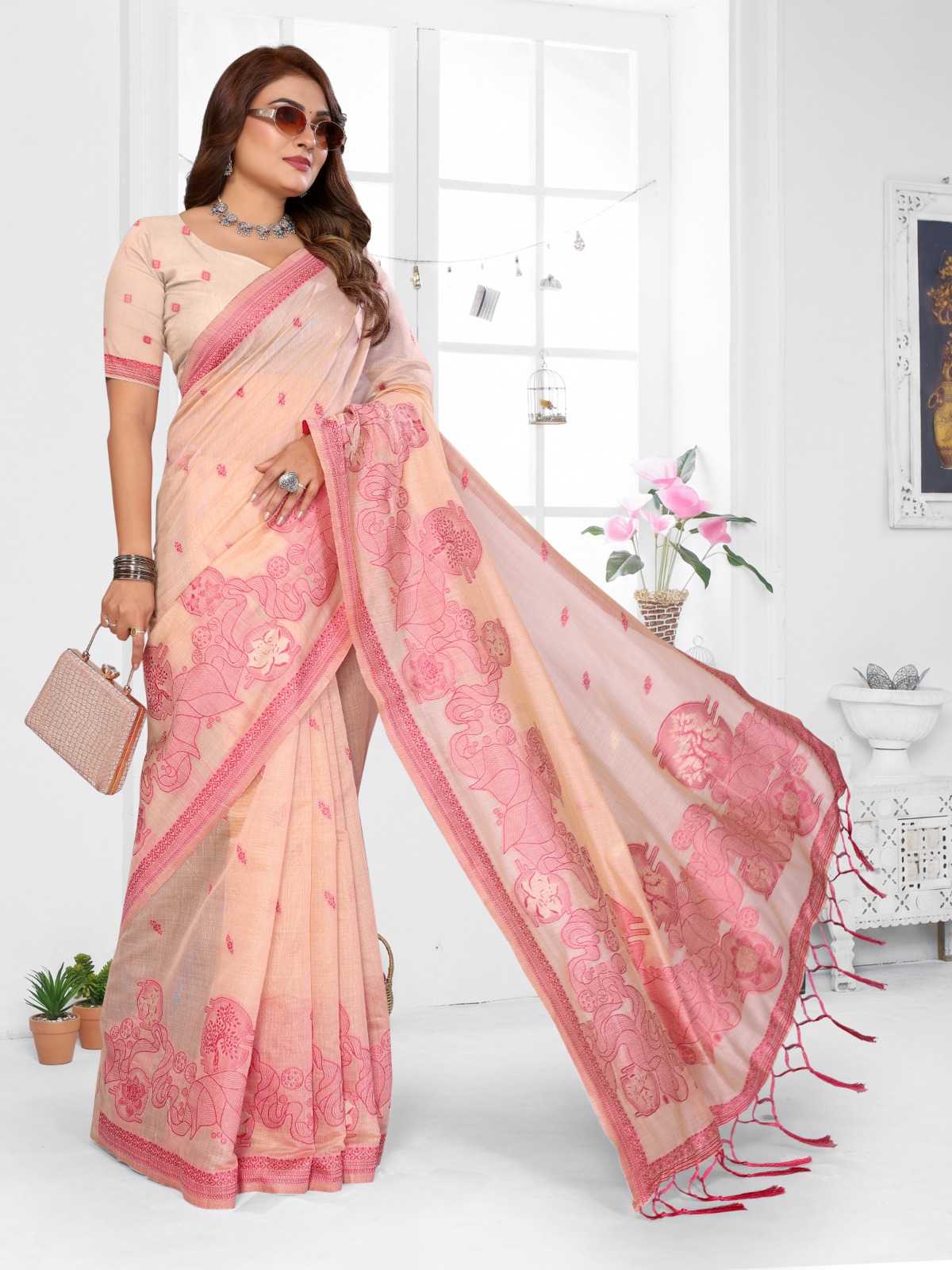 Tanvi Cotton Jacquard Saree