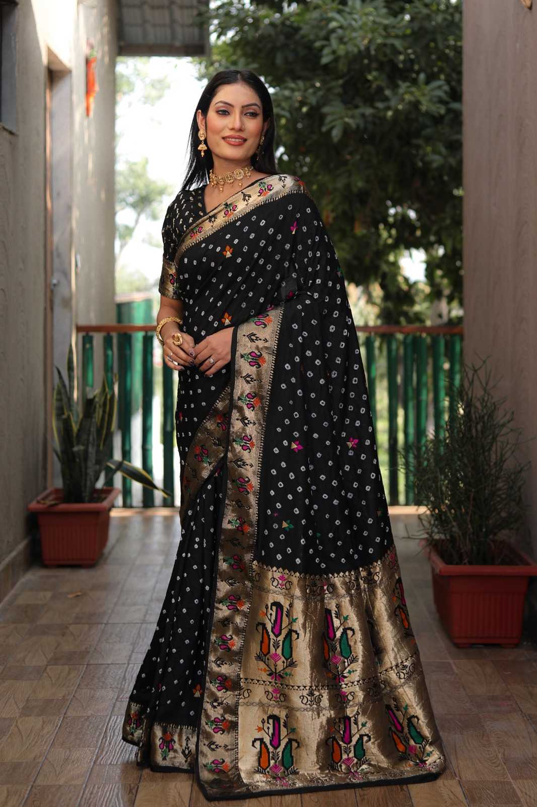 Paithani Silk Hand Work Saree