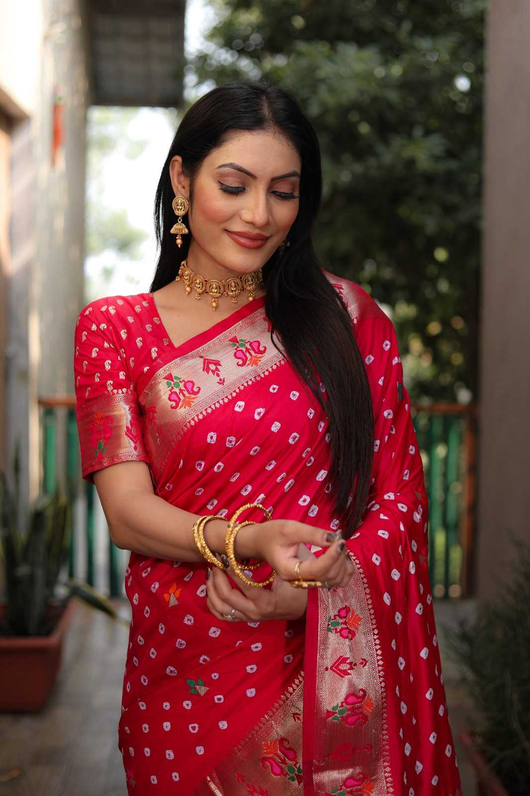 Paithani Silk Hand Work Saree