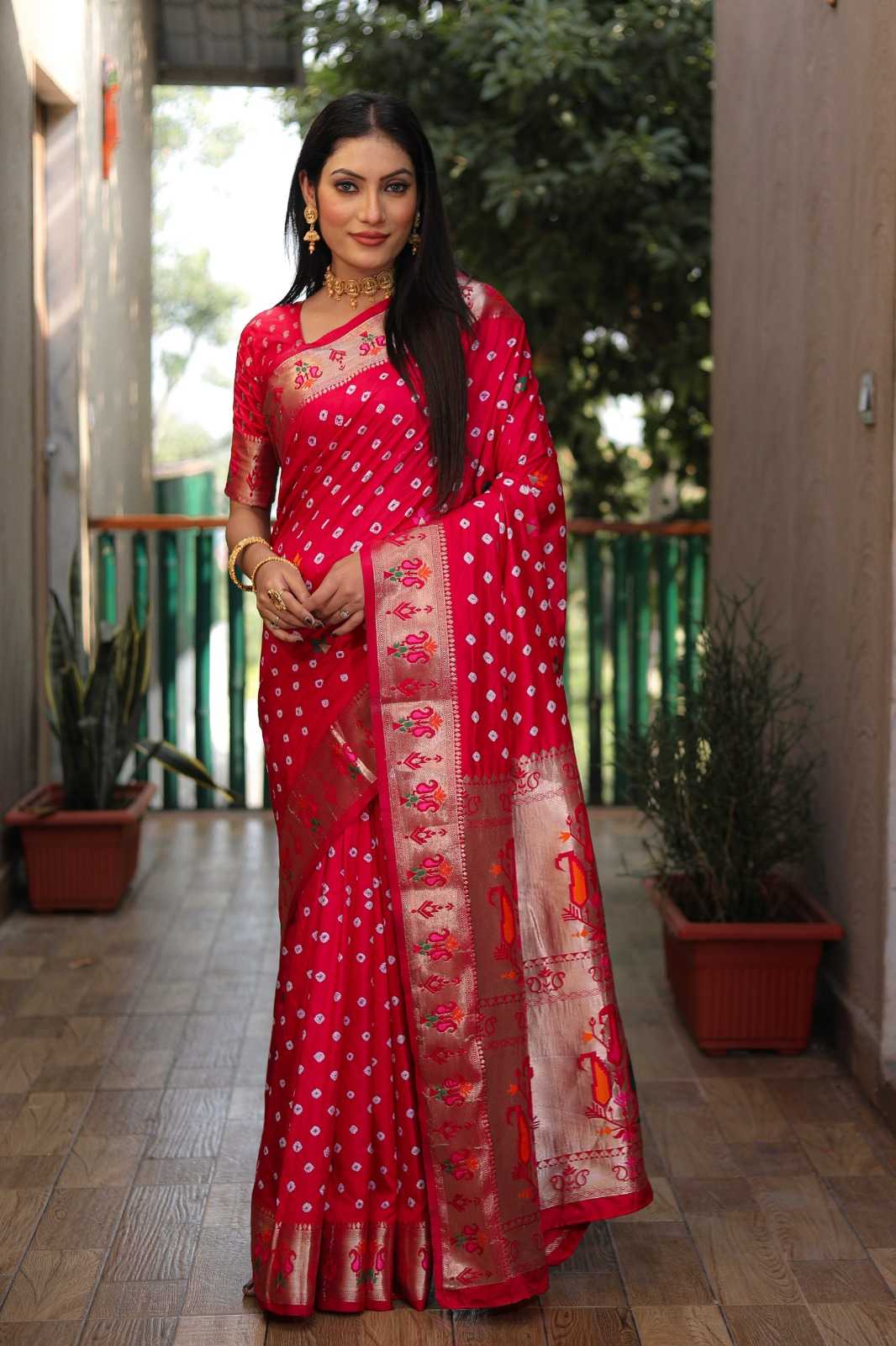 Paithani Silk Hand Work Saree
