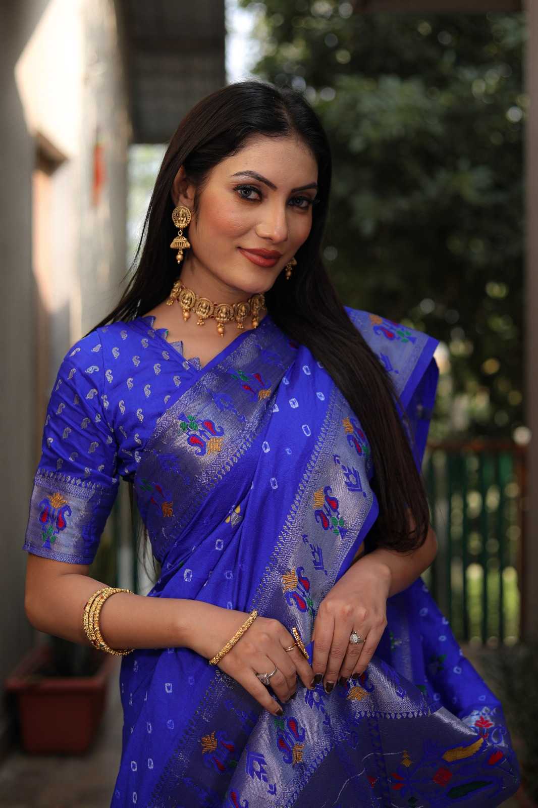 Paithani Silk Hand Work Saree
