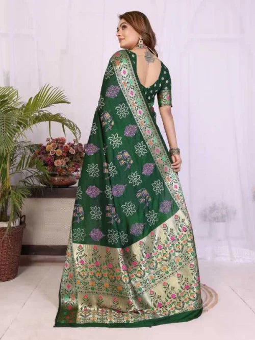 Zumkha Dola Silk Printed Saree