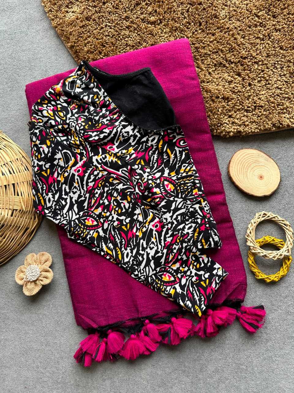 Khadi Cotton Designer Blouse in Off White